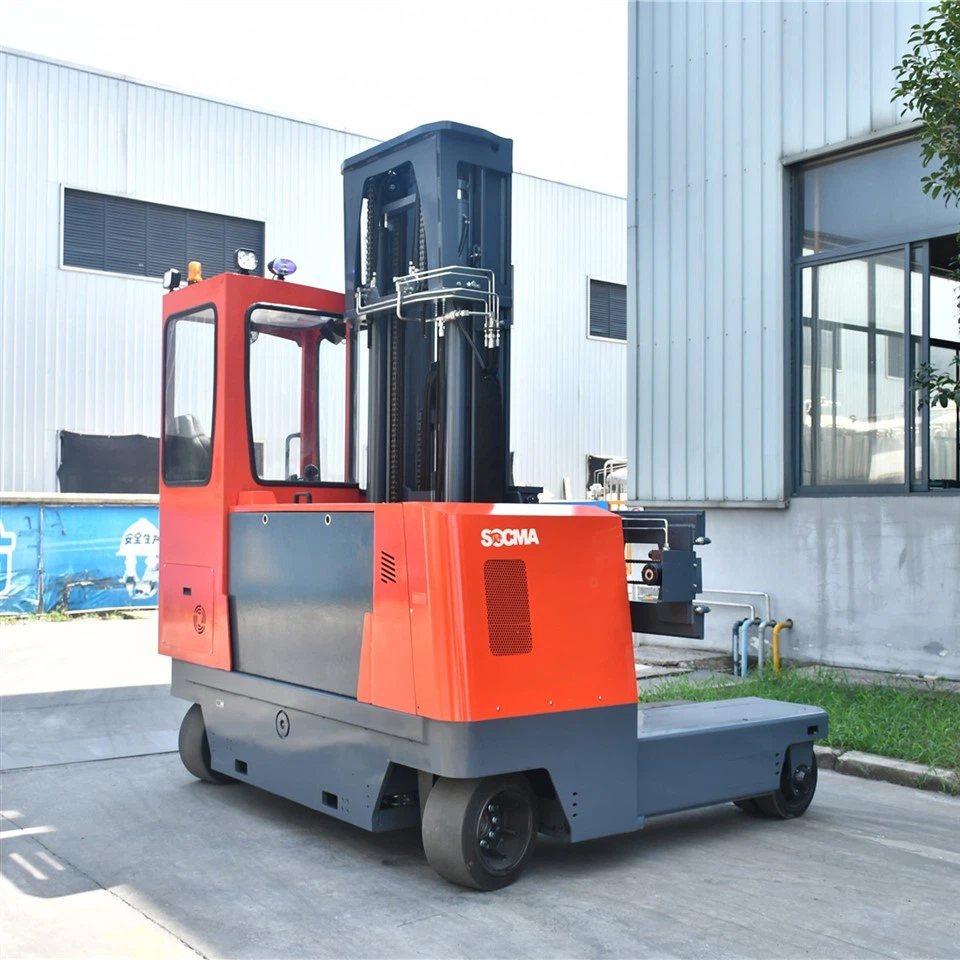 Factory Supply 4.5ton Full Electric Reach Truck 4500kg Pallet Stacker Seated Type With Cabin.