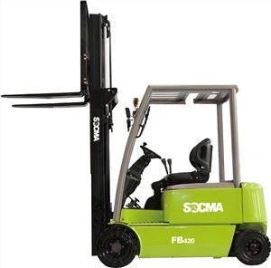 SOCMA 2 ton elektrisk gaffeltruck vid användning av litiumbatterier